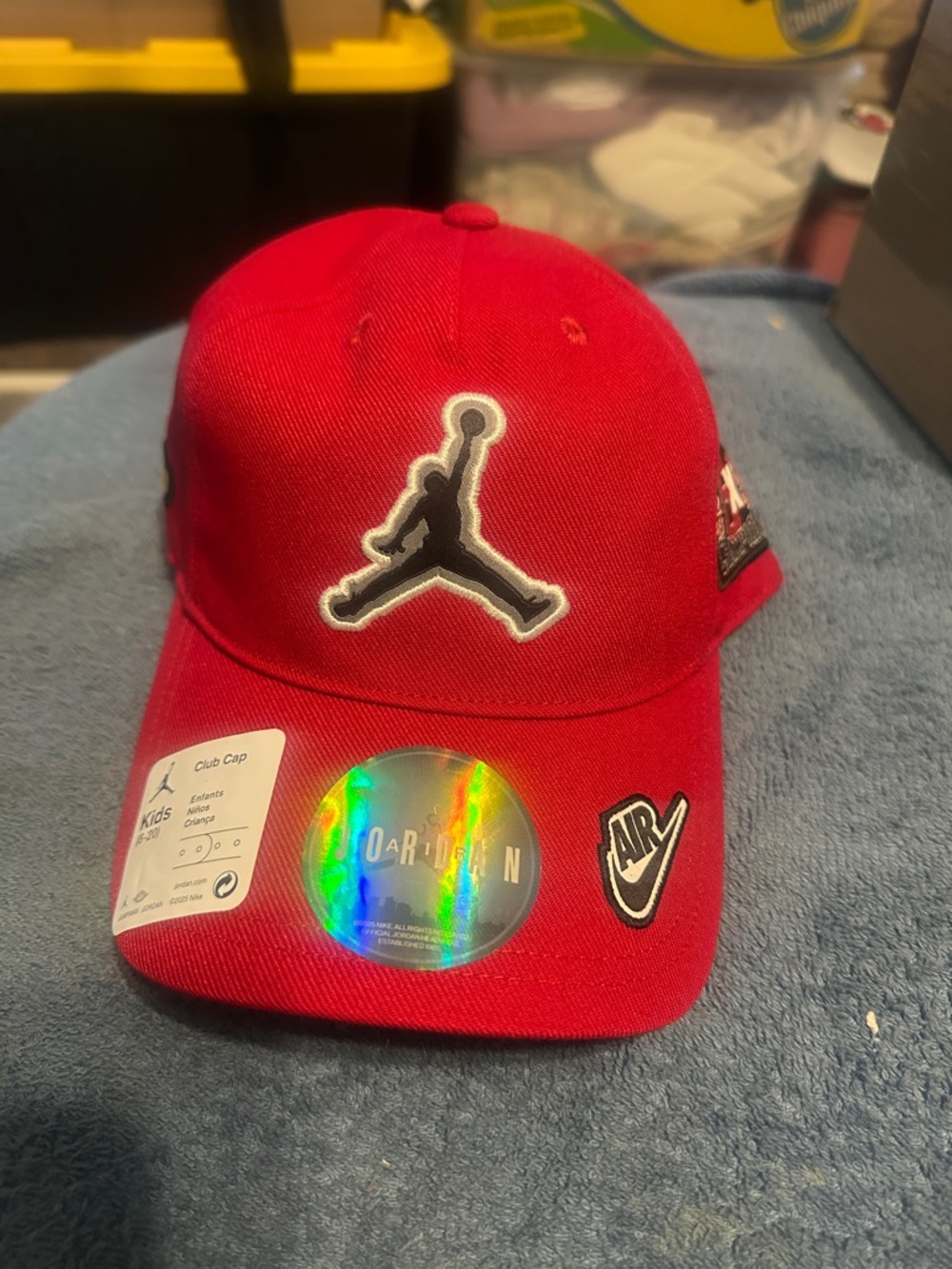 Jordan Red Cap with Black Jumpman and AIR Patch